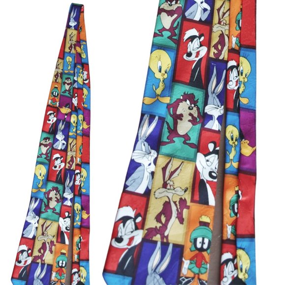 VINTAGE 1993 NECKTIE MENS LOONEY TUNES MANIA - Picture 2 of 5